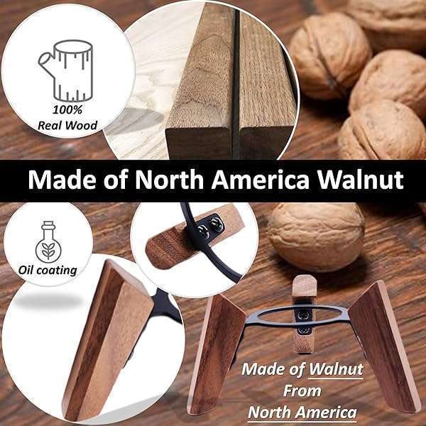 Counlisha Real Wood Stand for HomePod Mini - Walnut Tripod Holder with Metal Frame & Anti-Slip Pad for Stability - View 5 of 10