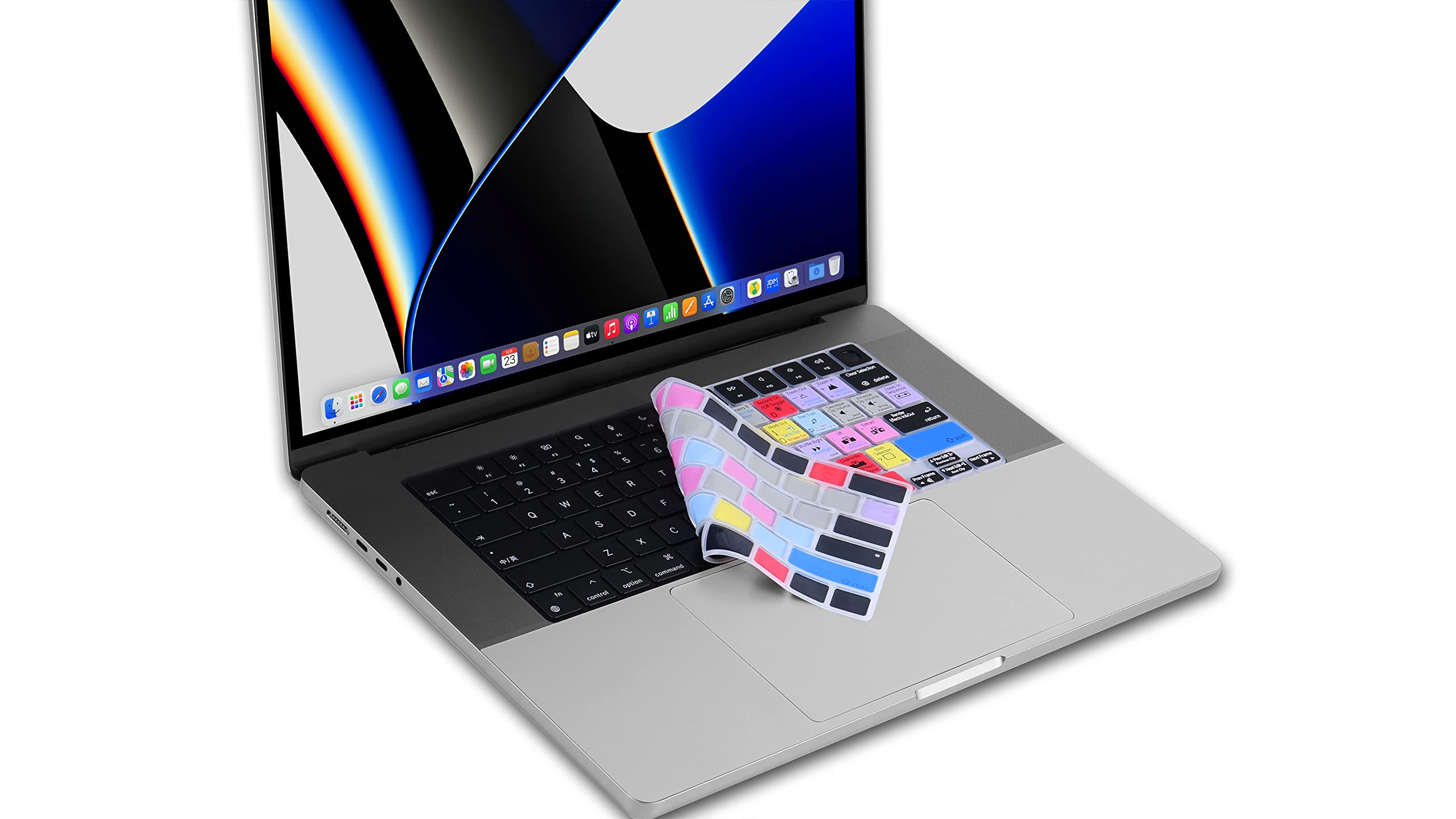 XSKN Premiere Pro Shortcut Silicone Keyboard Cover for 2021 MacBook 14 inch A2442 16 A2485 with M1 Max Liquid Retina XDR Display Touch ID - View 4 of 6