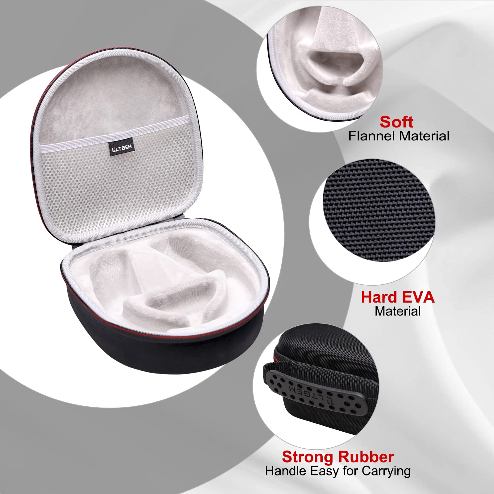 LTGEM Hard Case for BlueParrott and JLab Go Work Gen 2 Bluetooth Headsets Travel Protective Storage Bag - View 4 of 8