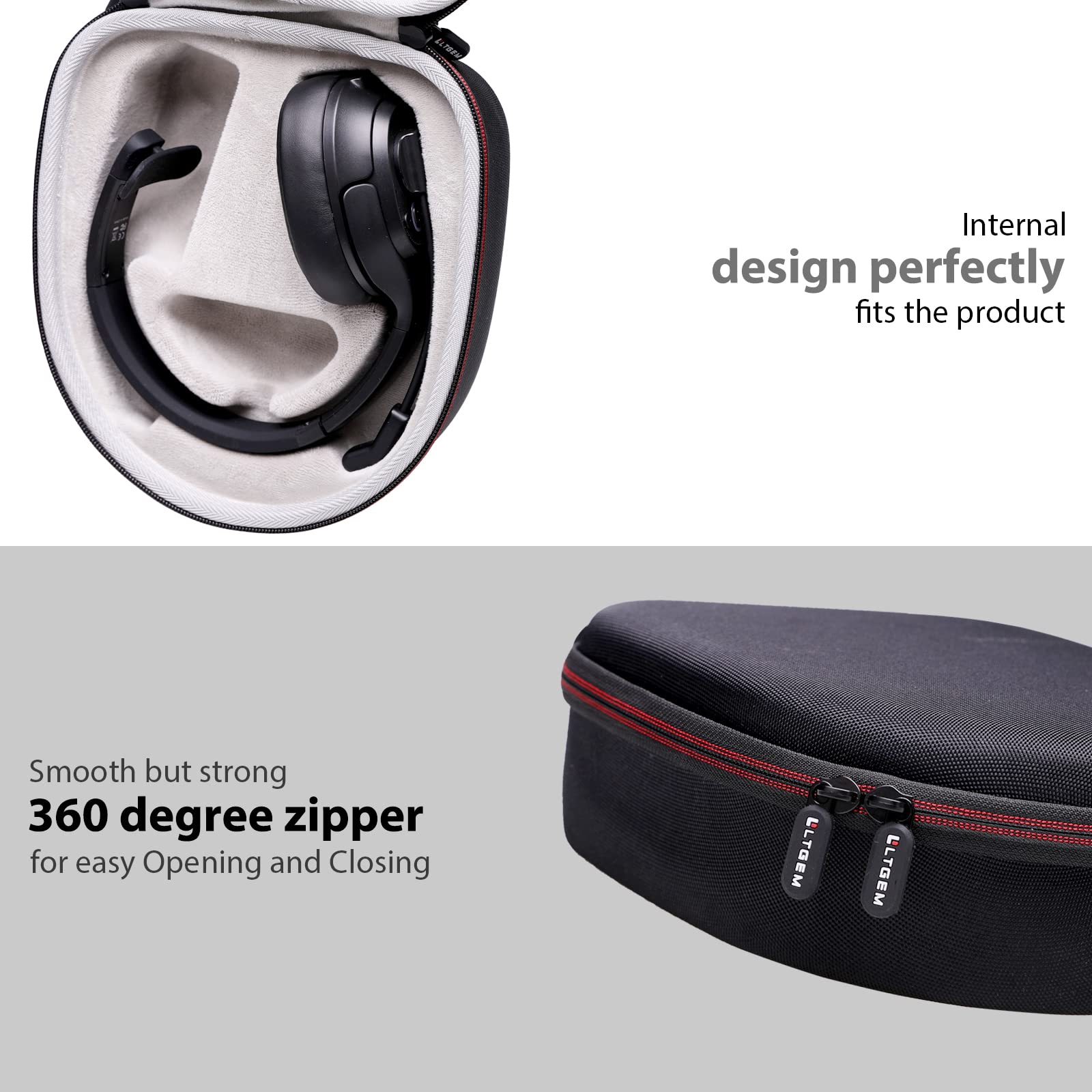 LTGEM Hard Case for BlueParrott and JLab Go Work Gen 2 Bluetooth Headsets Travel Protective Storage Bag - View 6 of 8