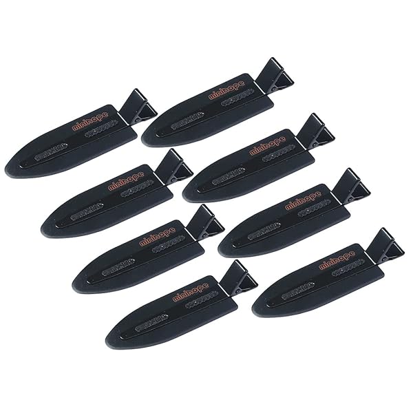minihope Minihope No Crease Styling Clips Big Size 3.1 Inch Black 8 Count for Effortless Hair Styling