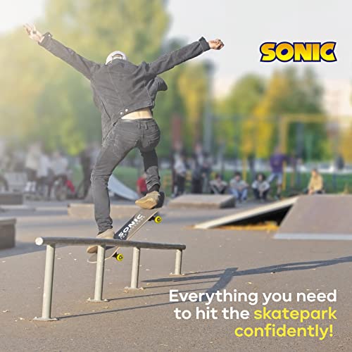 Voyager Sonic The Hedgehog 31-Inch Skateboard: 9-Ply Maple Deck for Cruising, Carving, Tricks & Downhill Fun - View 7 of 8