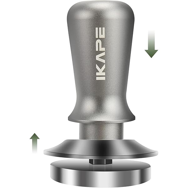 IKAPE IKAPE 53mm Espresso Tamper Premium Barista Coffee Tool with Calibrated Spring Loaded Flat Stainless Steel Base for Breville 54mm Portafilter