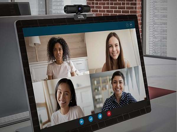 Cyber Acoustics CA Essential Super HD Webcam WC-3000: Zoom Certified 5MP, Autofocus, Dual Mics, 30fps Video - View 3 of 8