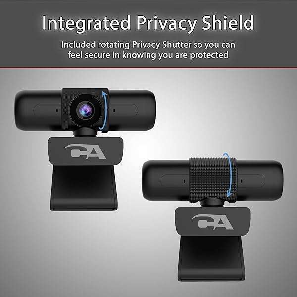 Cyber Acoustics CA Essential Super HD Webcam WC-3000: Zoom Certified 5MP, Autofocus, Dual Mics, 30fps Video - View 7 of 8