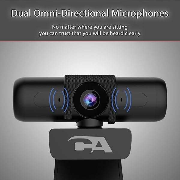 Cyber Acoustics CA Essential Super HD Webcam WC-3000: Zoom Certified 5MP, Autofocus, Dual Mics, 30fps Video - View 8 of 8