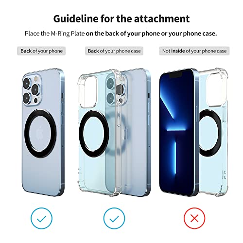 Sinjimoru Sinjimoru MagSafe Sticker & M-Ring Plate: 1000g Magnetic Strength for Wireless Charging - View 5 of 9