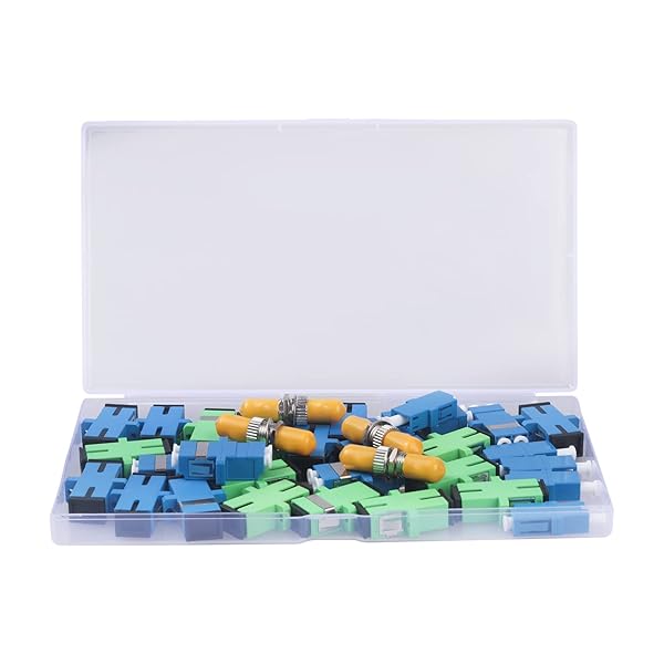 Fiber Optic Couplers Kit 34pcs for SC UPC SC APC ST LC Cables 5 Styles Single Mode Multi Mode Patch Cords