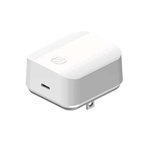 Scosche Scosche HPDC60WT-SP Powervolt 60W USB Type-C Wall Quick Charger Compatible with All Power Delivery 3.0, 2.0, and Standard USB-C or USB-PD Phone Devices in White