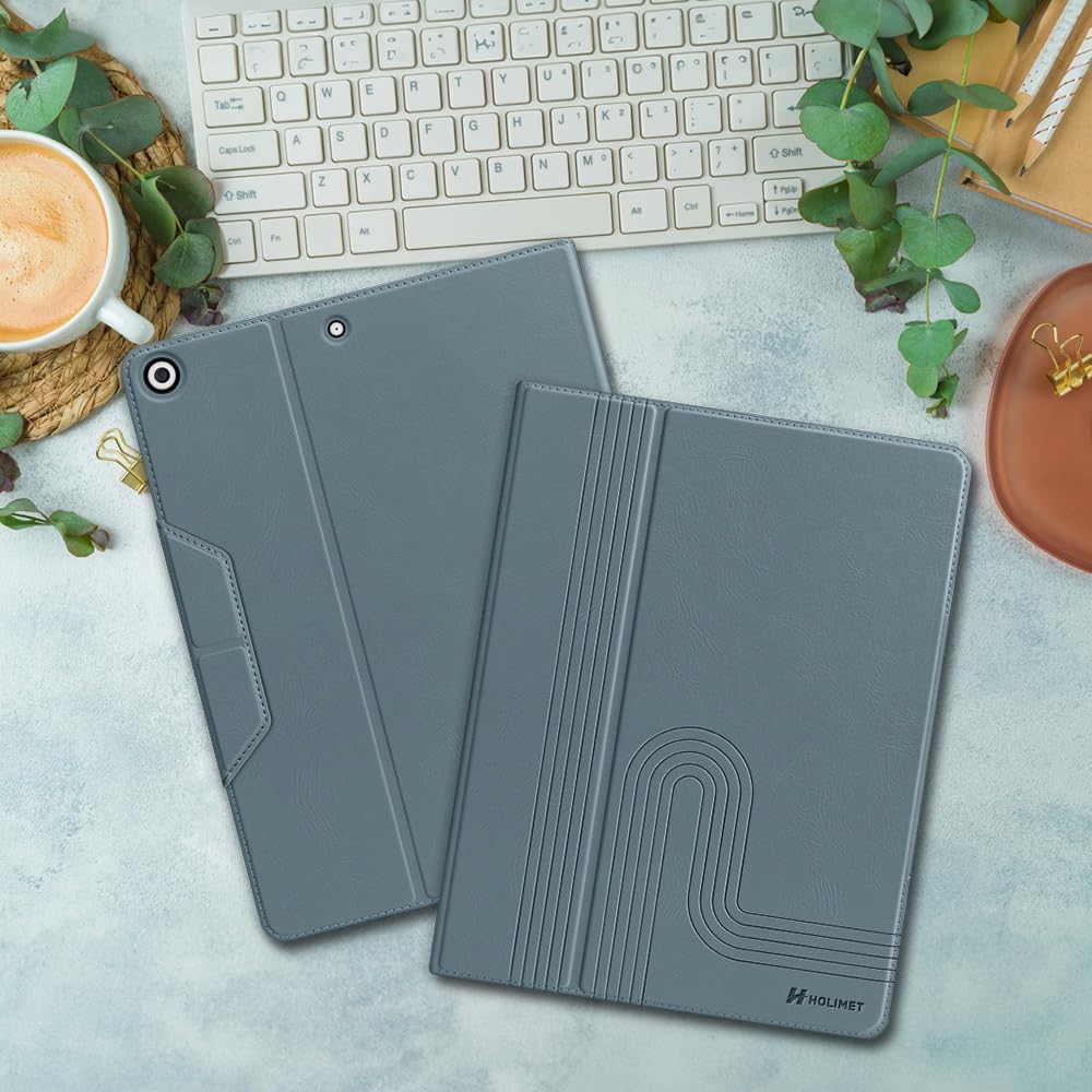 H HOLIMET H HOLIMET iPad Case 9th Generation 10.2 Inch 2021 8th 7th with Pencil Holder Vegan Leather Auto Sleep Wake Shockproof Cover - View 2 of 9