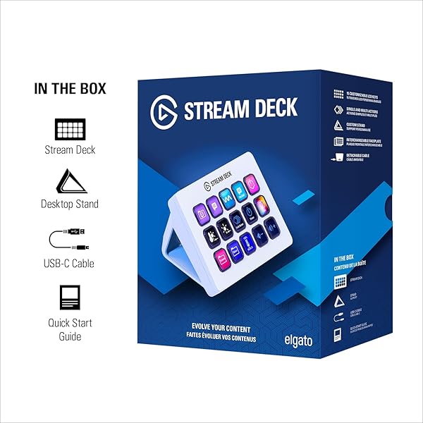 Elgato Elgato Stream Deck MK.2 White: 15 Macro Keys for OBS, Twitch & YouTube - Compatible with Mac & PC - View 10 of 10