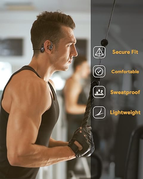MEE audio Lightweight MEE Audio AirHooks: Sweatproof Open Ear Bluetooth Headphones for Safe Workouts & Clear Sound - View 3 of 9