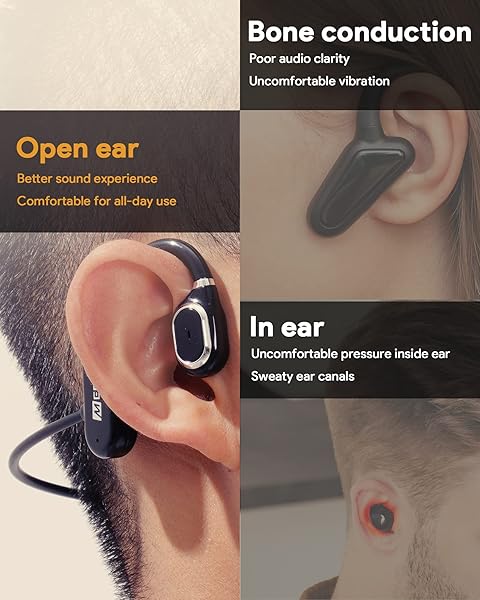 MEE audio Lightweight MEE Audio AirHooks: Sweatproof Open Ear Bluetooth Headphones for Safe Workouts & Clear Sound - View 6 of 9