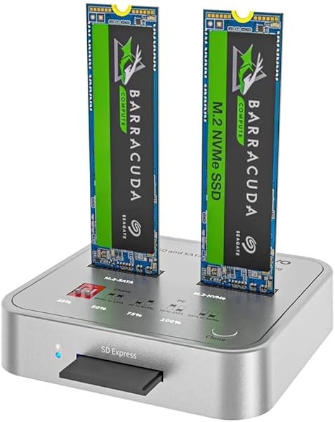 MAIWO MAIWO K3016CL M.2 Docking Station: 10Gbps USB-C Clone Duplicator with Offline Copy & SD Card Support - View 2 of 9