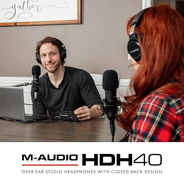 M-AUDIO Buy M-Audio HDH40 Over Ear Studio Headphones - Perfect for Monitoring, Podcasting & Recording - View 9 of 11