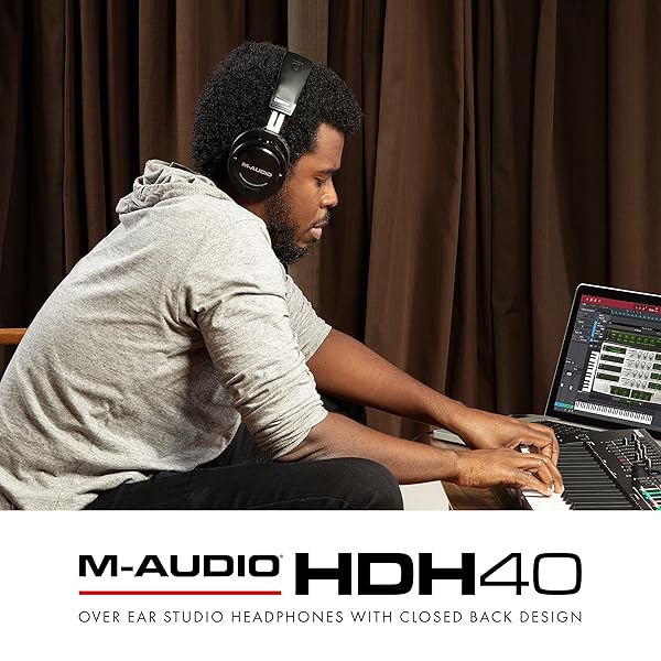 M-AUDIO Buy M-Audio HDH40 Over Ear Studio Headphones - Perfect for Monitoring, Podcasting & Recording - View 11 of 11