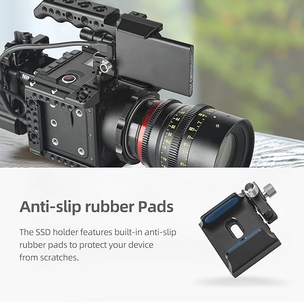 Nitze Nitze Universal SSD Mount Bracket for Samsung T5/T7 & SanDisk SSDs - Secure Holder with USB-C Cable Clamp (N42C) - View 6 of 9