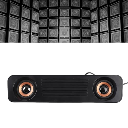 Yadoo Portable Computer Speakers Wired HiFi Stereo Subwoofer USB Powered Mini Sound Bar for TV PC Tablets Desktop Cellphone Laptop - View 2 of 9