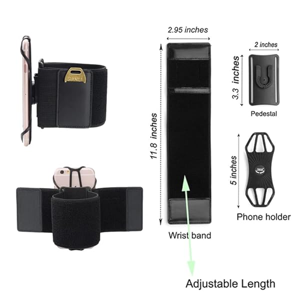 Bobrand 360 Rotatable Sport Running Armband Phone Holder for Samsung Galaxy S21 S22 S23 S24 iPhone 11 12 13 14 15 Pro Max Google Pixel Moto G - View 5 of 9