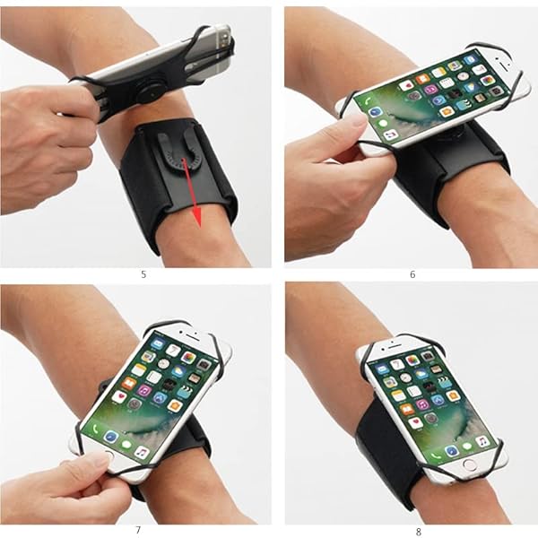 Bobrand 360 Rotatable Sport Running Armband Phone Holder for Samsung Galaxy S21 S22 S23 S24 iPhone 11 12 13 14 15 Pro Max Google Pixel Moto G - View 8 of 9