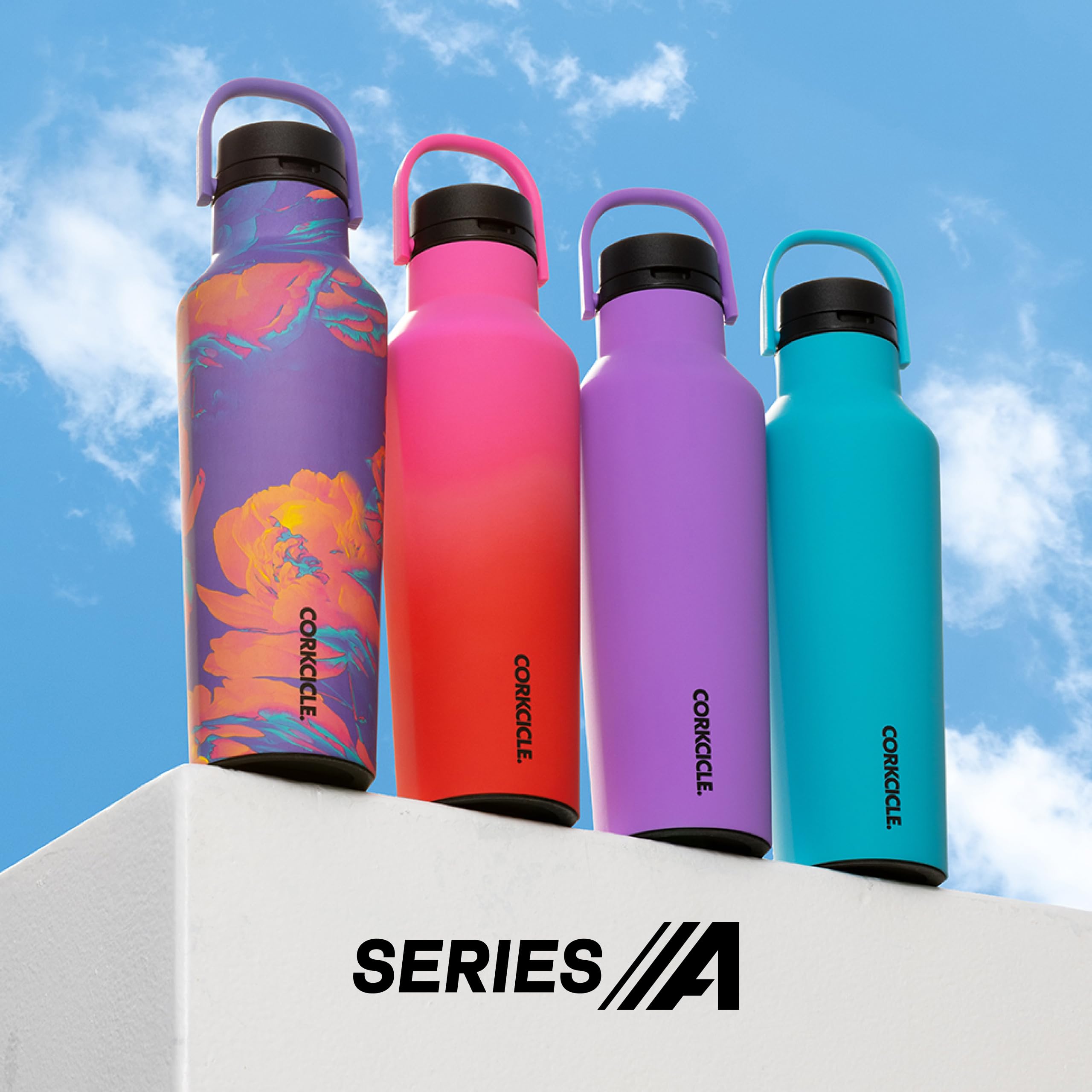 Corkcicle Corkcicle Sport Canteen Insulated Tumbler Black 32 oz Reusable Water Bottle Keeps Drinks Cold for 25 Hours Hot for 12 Hours Cupholder Friendly - View 8 of 9