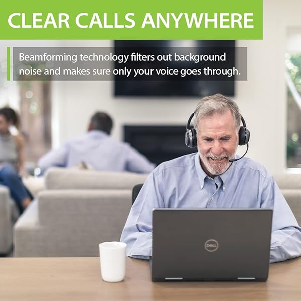 Avantree Avantree Alto Clair 2: Bluetooth Headphones with Noise-Filtering Mic & Dual Link for Clear Calls on PC & Phone - View 4 of 9