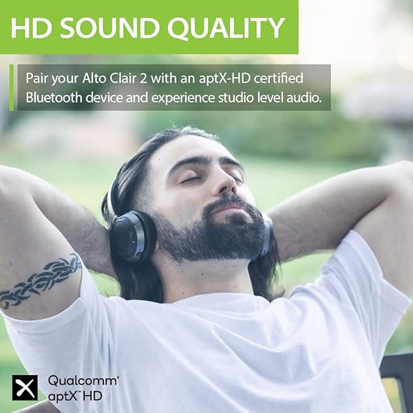Avantree Avantree Alto Clair 2: Bluetooth Headphones with Noise-Filtering Mic & Dual Link for Clear Calls on PC & Phone - View 8 of 9