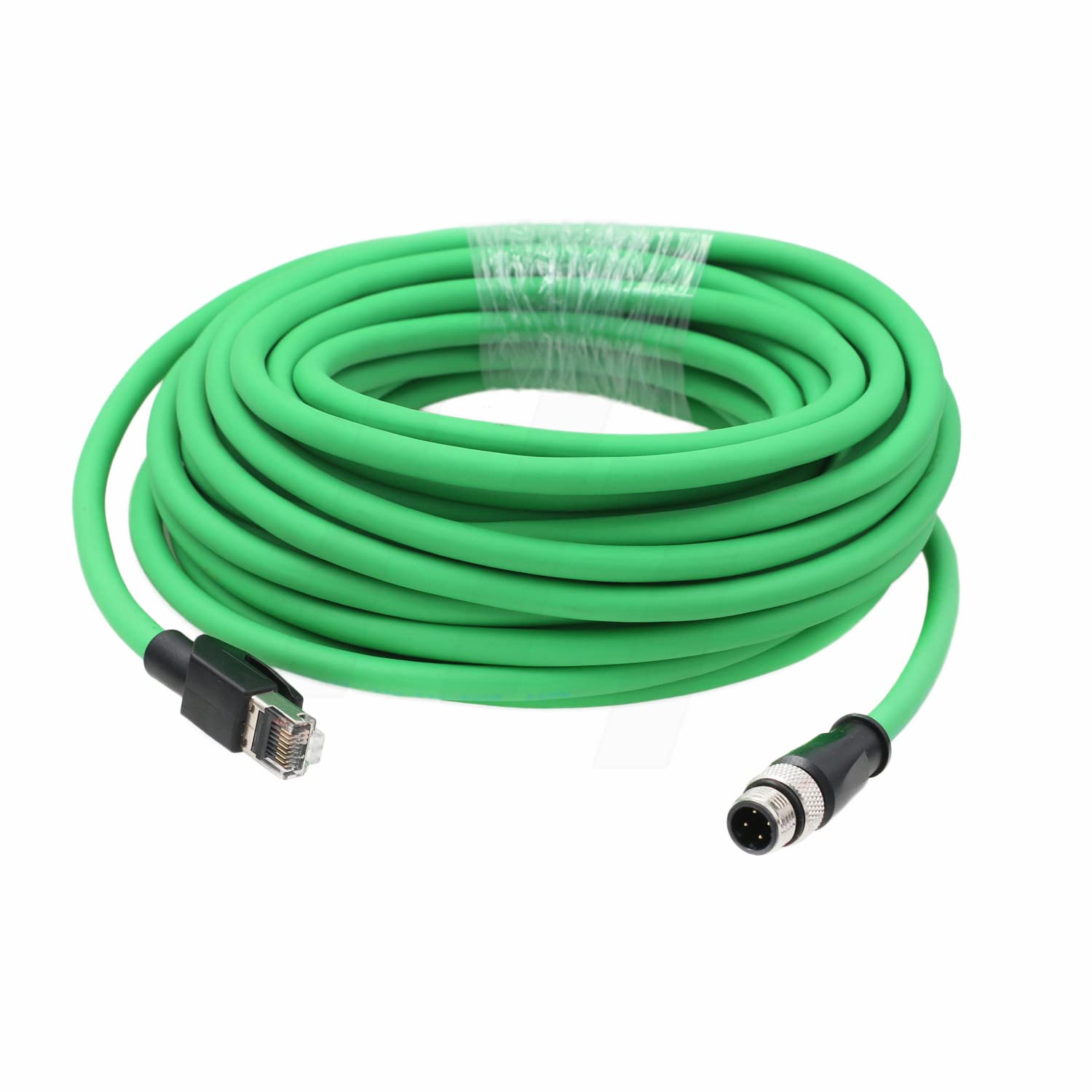 HangTon Connect HangTon M12 4 Pin D-Coded to RJ45 Ethernet Cable 20m for Sick Datalogic Sensor Barcode Reader Scanner Cat5e Network PoE Power - View 2 of 5