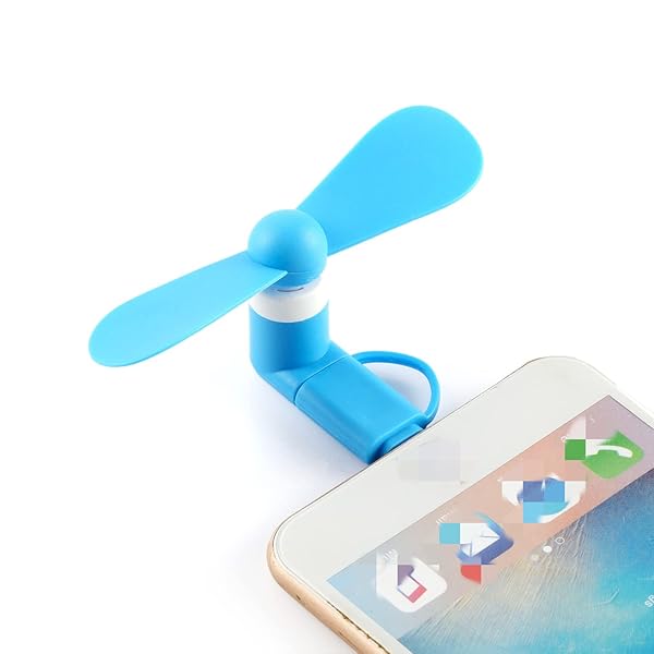 Gfytdxe Gfytdxe Mini Cell Phone Fan 6-Pack: Colorful 2-in-1 Summer Accessory for iPhone, iPad & Android Devices - View 9 of 9
