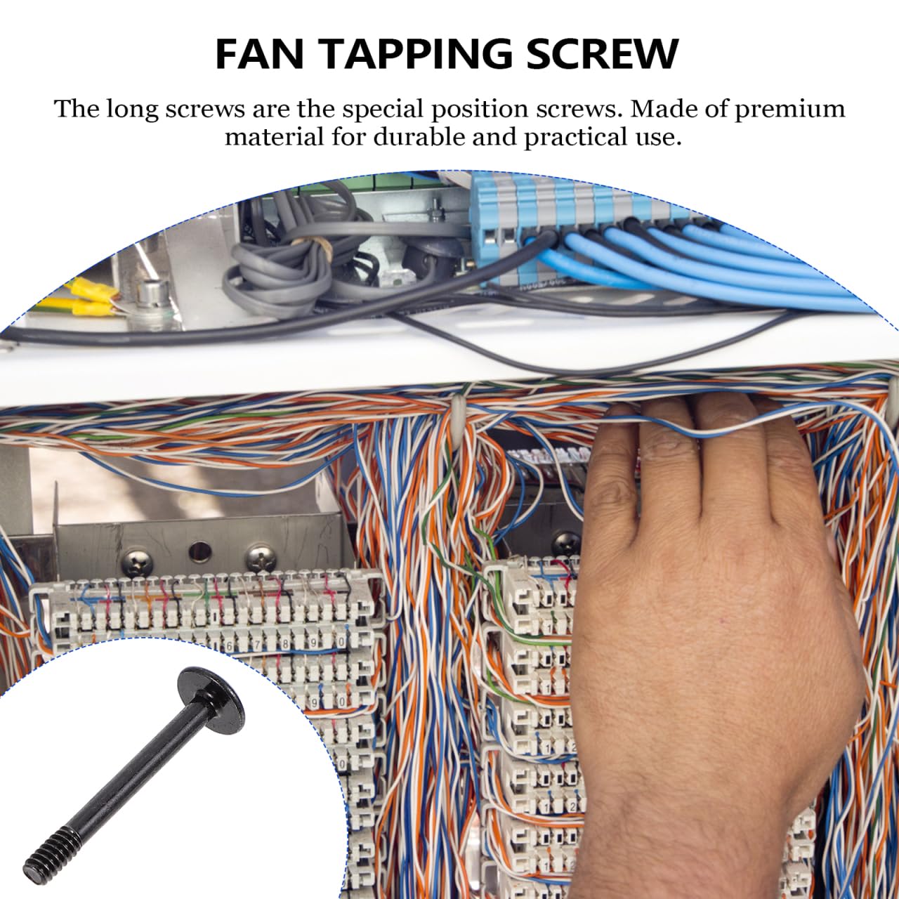 50pcs Computer Case Fan Screws 30mm Long Round Head Tapping Screws Black Compatible with Most PC Cases Easy Installation Quiet Design - View 9 of 9