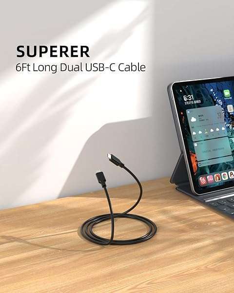 Superer 30W USB C Fast Wall Charger for Samsung Galaxy Z Fold & Flip Series - Includes 6FT Cable - View 2 of 8