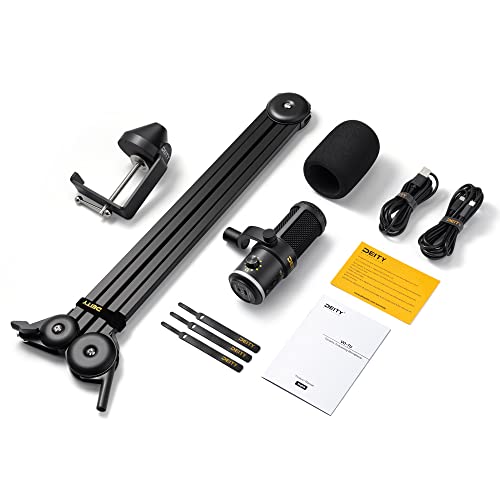 Deity Deity VO-7U Boom Arm Kit USB Dynamic Podcast Microphone with RGB Lights for Game Podcast Stream YouTube (Black) - View 6 of 6