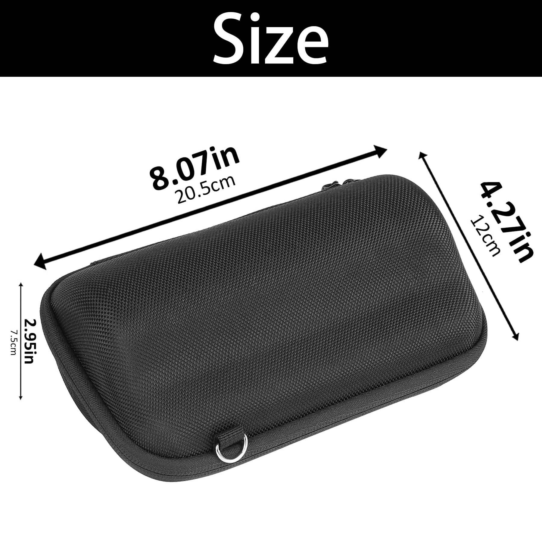 Khanka Hard Travel Case and Silicone Replacement for JBL Flip 6 Waterproof Bluetooth Speaker Black - View 2 of 9