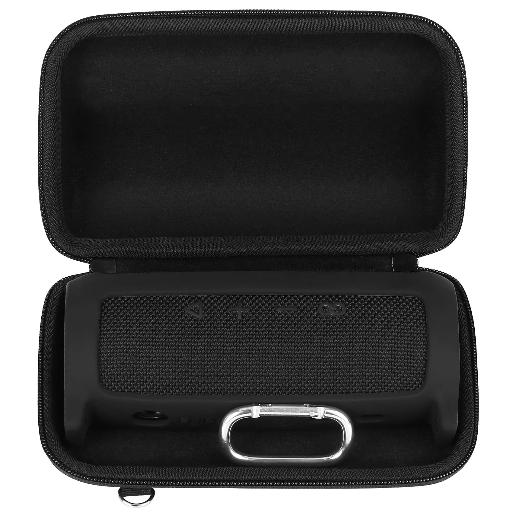 Khanka Hard Travel Case and Silicone Replacement for JBL Flip 6 Waterproof Bluetooth Speaker Black - View 9 of 9