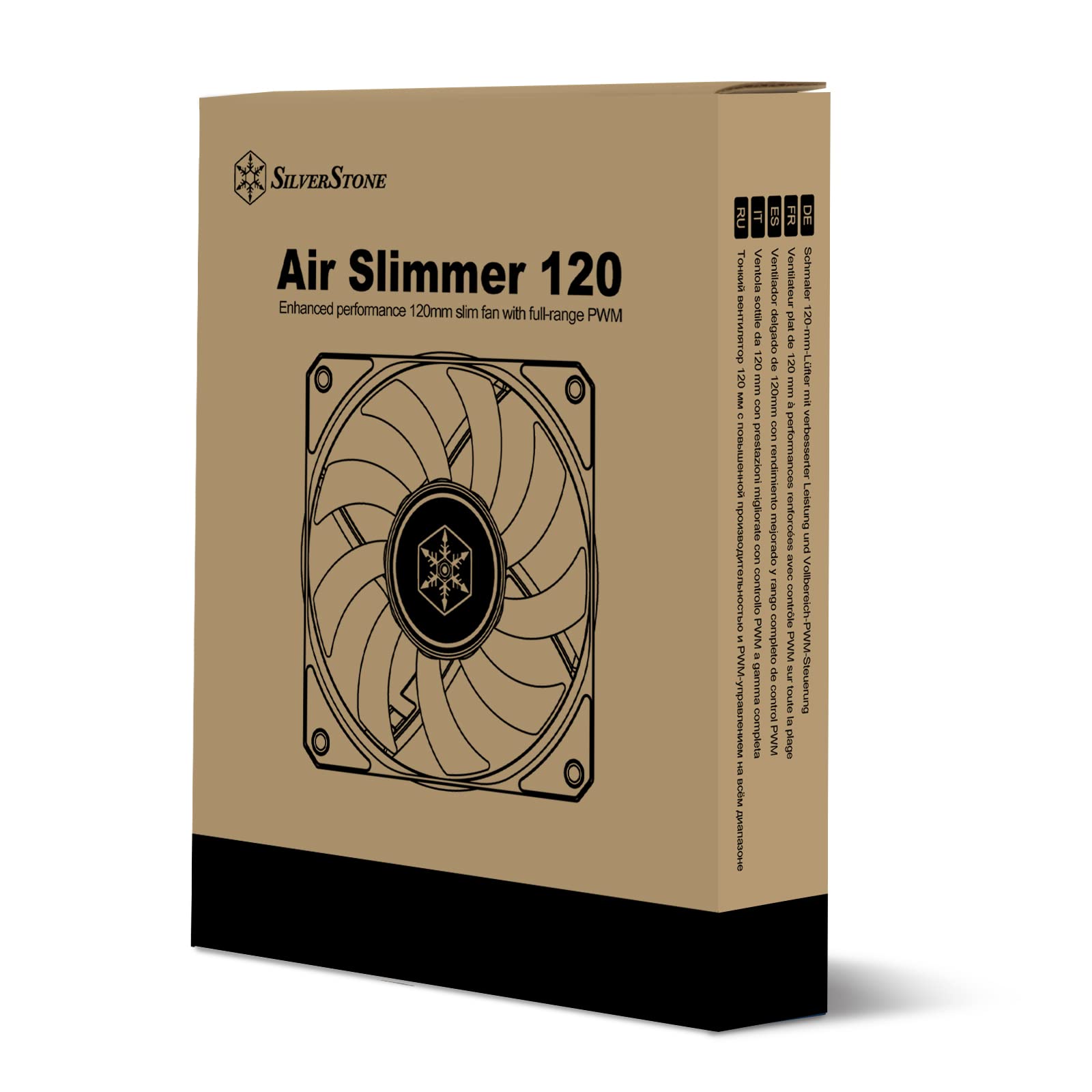 SilverStone SilverStone Technology Air Slimmer 120mm Slim Fan Full-Range PWM Enhanced Performance Black SST-AS120B - View 2 of 5