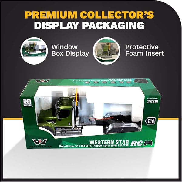 Diecast Masters Diecast Masters RC Truck Western Star 49X SFFA Tandem Axle Heavy-Haul Tractor 116 Scale Fully Functional Remote Control Model 27009 - View 8 of 10