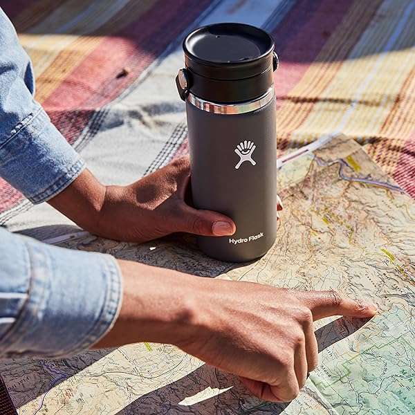 Hydro Flask Hydro Flask Wide Mouth 16 Oz with Flex Sip Lid - Insulated Travel Water Bottle & Coffee Tumbler - View 9 of 9