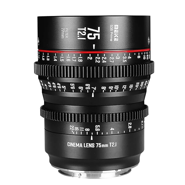Meike 75mm T2.1 Cinema Lens for Canon EF: Perfect for EOS C100, C200, C300 & Zcam E2-S6