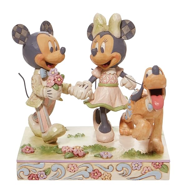 Enesco Enesco Jim Shore Disney Traditions Mickey & Minnie Mouse Walking Pluto Figurine - 5.67 Inch Multicolor Collectible - View 2 of 8