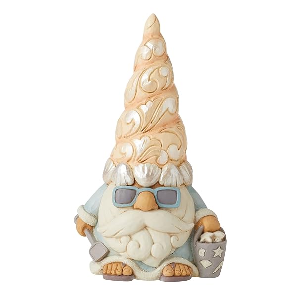 Enesco Enesco Jim Shore Coastal Seashell Gnome Figurine - 6.14 Inch Multicolor with Sunglasses