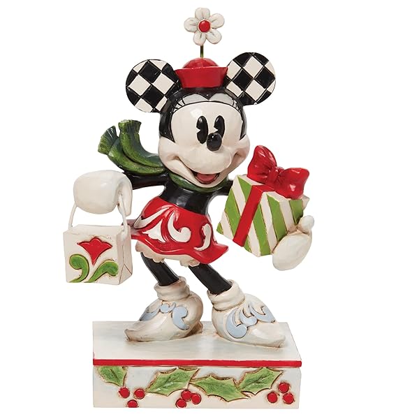 Enesco Shop Enesco Jim Shore Disney Traditions Minnie Mouse Christmas Figurine - 5.25 Inch, Colorful Holiday Decor - View 3 of 11