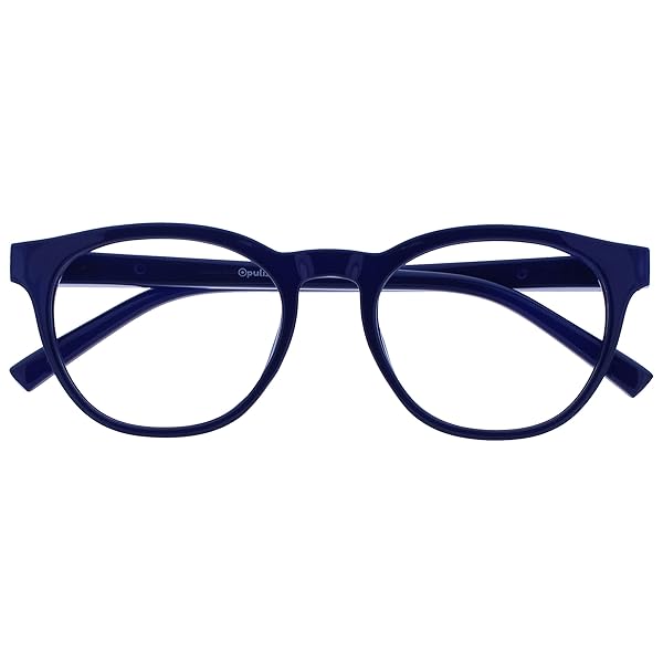 OPULIZE OPULIZE Blu Blue Light Blocking Glasses Round Frame Spring Hinges Improve Sleep for Computer Gaming Men and Women B5-3