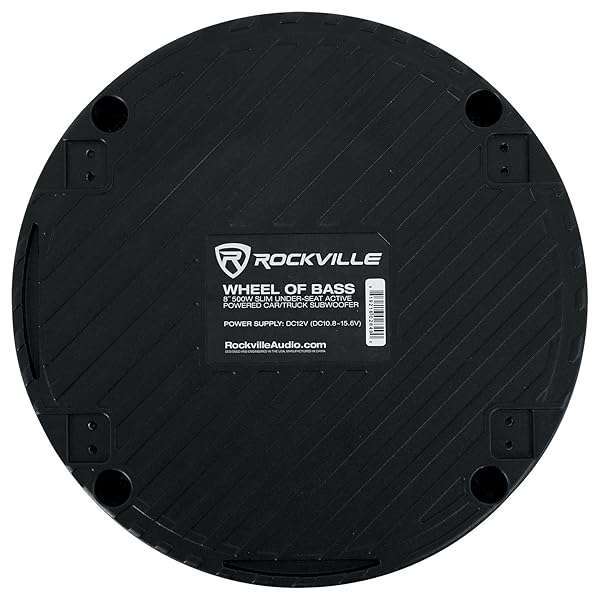 Rockville "Rockville WHEEL OF BASS 8" Slim Under-Seat Subwoofer for Trucks & Cars - Powerful Audio Upgrade" - View 11 of 11