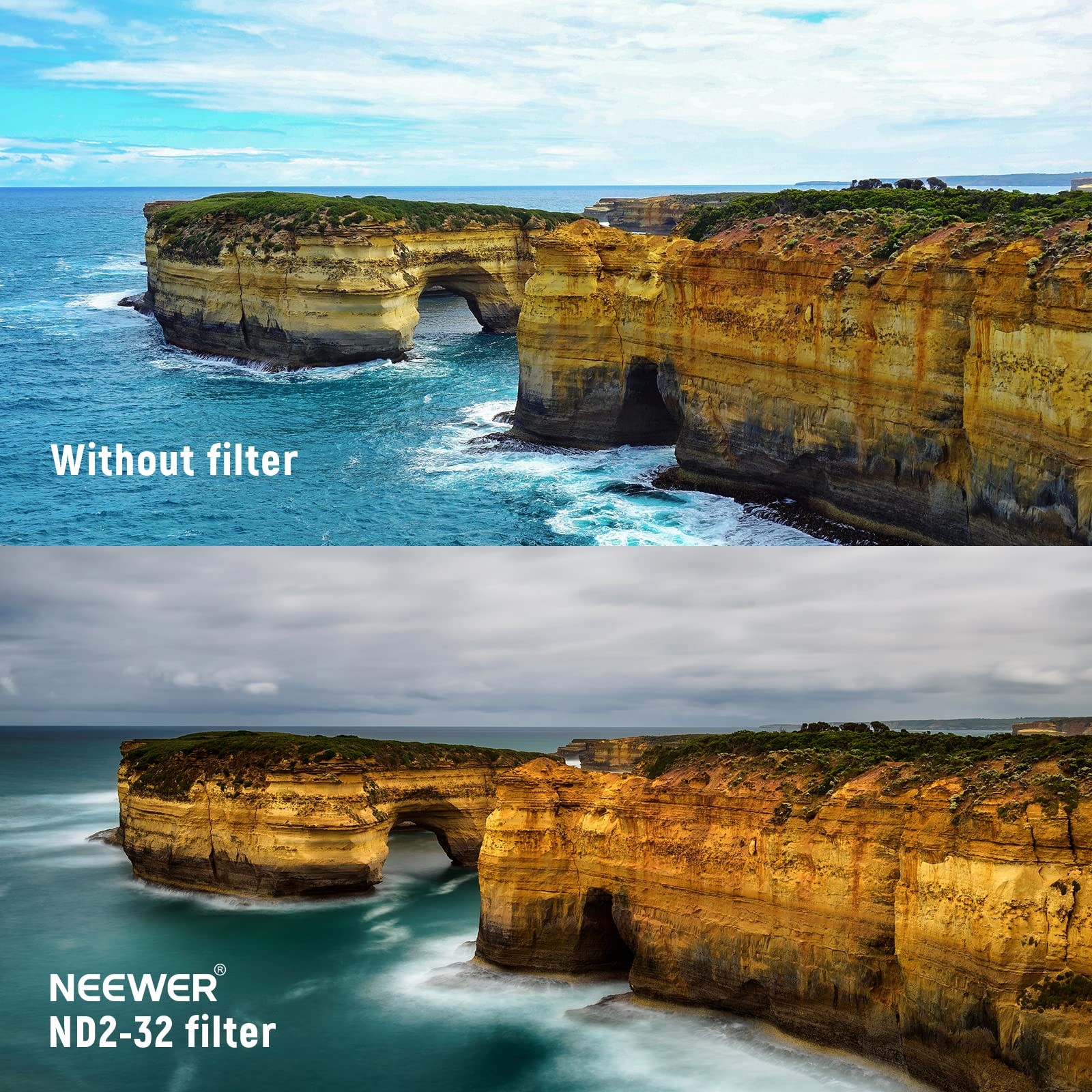 NEEWER 77mm Variable ND Filter Adjustable Neutral Density Filter Ultra Slim Aluminum Optical Glass Water Repellent Scratch Resistant - View 7 of 9