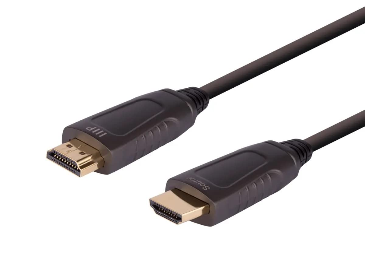 Monoprice Monoprice 8K Ultra High Speed Fiber Optic HDMI Cable 65ft HDMI 2.1 8K 60Hz 4K 120Hz 48Gbps HDR VRR Active Optical Cable Black - View 2 of 4