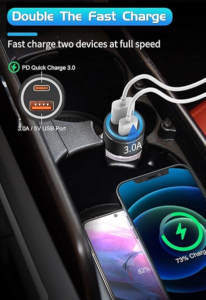 ChiChiFit 2-Pack 25W Type C Fast Charger for iPhone 15/16 & Samsung Galaxy S24/S23 - 6Ft USB C Cable Included - View 7 of 9