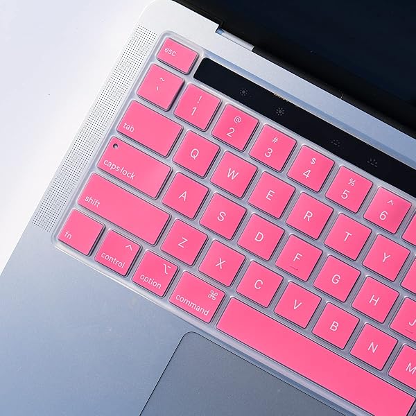 Batianda Batianda Hot Pink Gradient Color Silicone Keyboard Cover for MacBook Pro 13 M1 M2 2022 2020 A2338 A2289 A2251 2019 A2141 Model - View 6 of 6