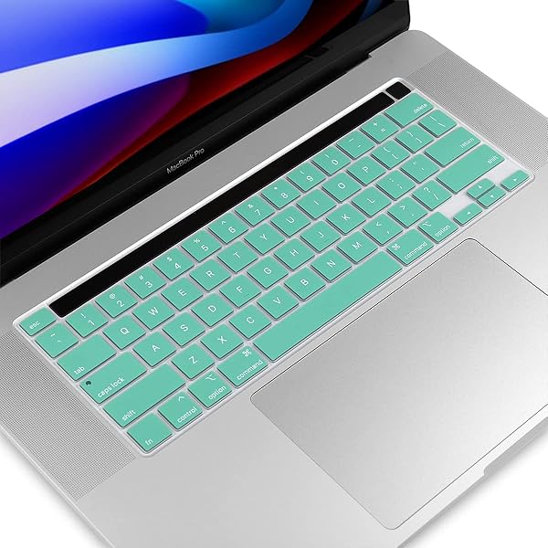 Batianda Batianda Light Green Gradient Silicone Keyboard Cover for MacBook Pro 13 M1 M2 2022 2020 A2338 A2289 A2251 2019 A2141 Model - View 4 of 7