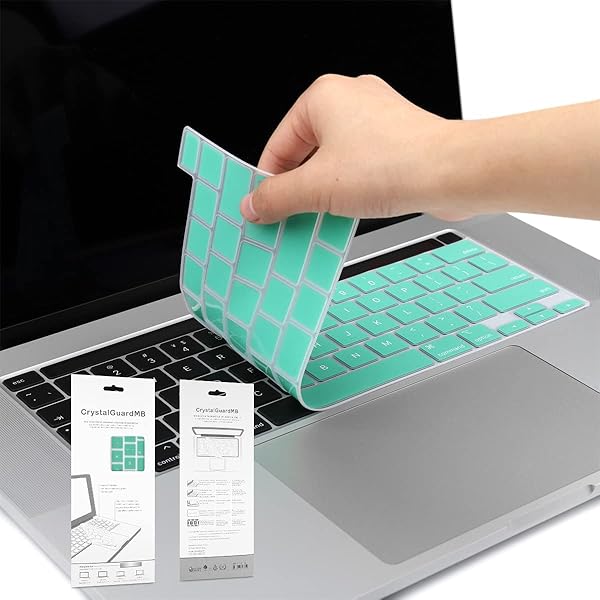 Batianda Batianda Light Green Gradient Silicone Keyboard Cover for MacBook Pro 13 M1 M2 2022 2020 A2338 A2289 A2251 2019 A2141 Model - View 5 of 7