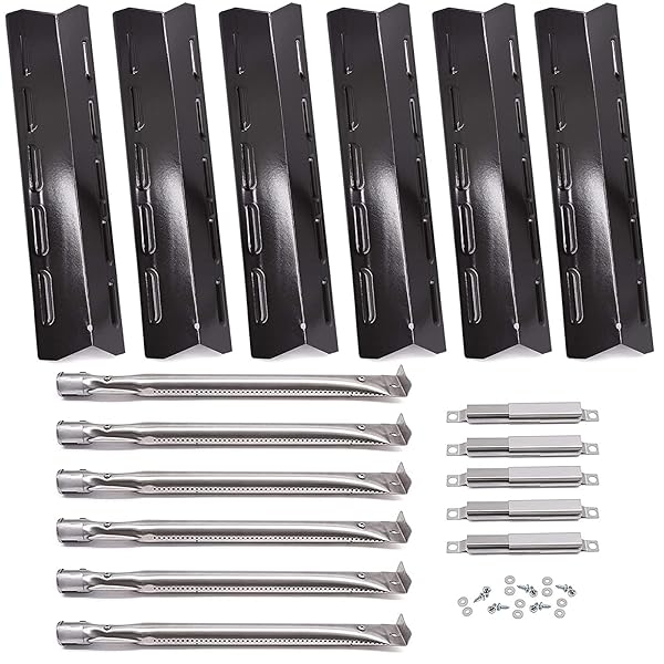 Adviace Adviace Grill Replacement Parts for Kenmore 6 Burner Models Flame Tamers Burners and Crossover Tubes for Optimal Performance